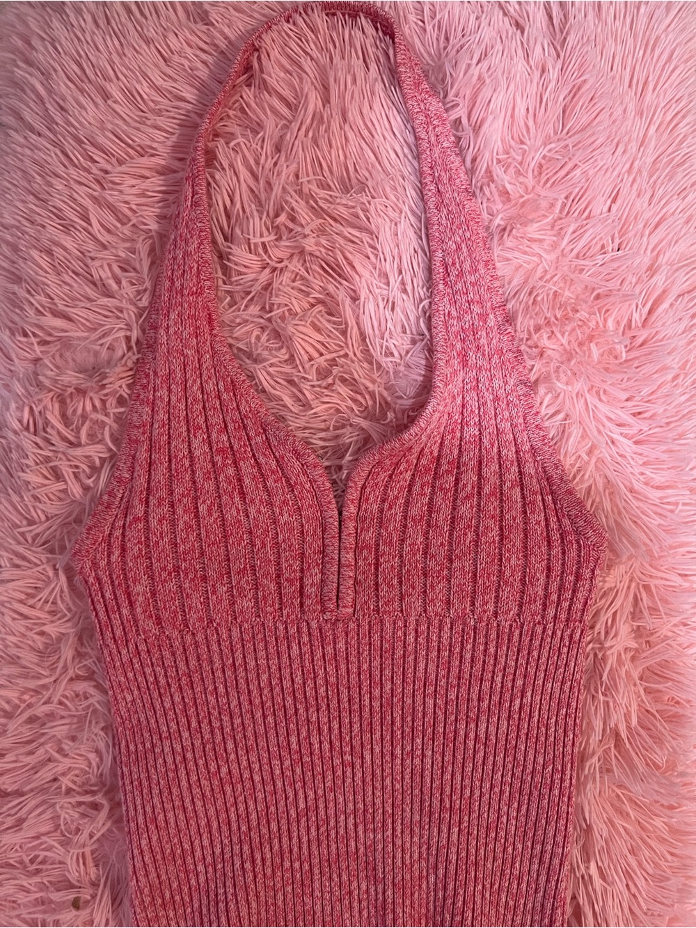 Guess pink knit halter top
